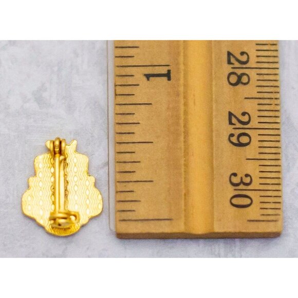 Vintage Altar Boy Celtic Religious Blue Cross Gold Brooch - CT1 - Picture 2 of 2